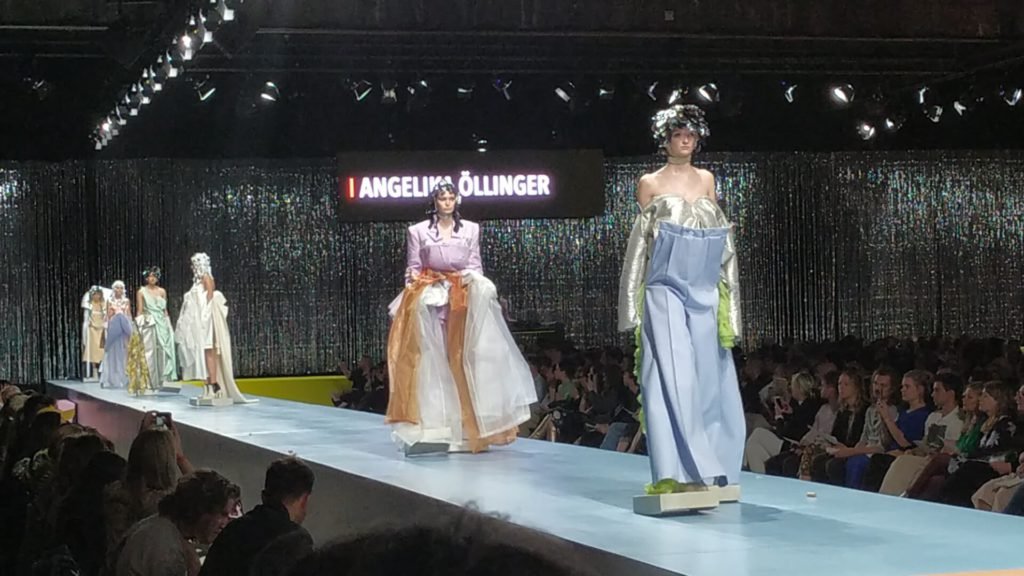 Students' designs presented by models in a ramp walk at Royal Academy Fashion Show