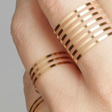 Minimalist gold rings by Mayre