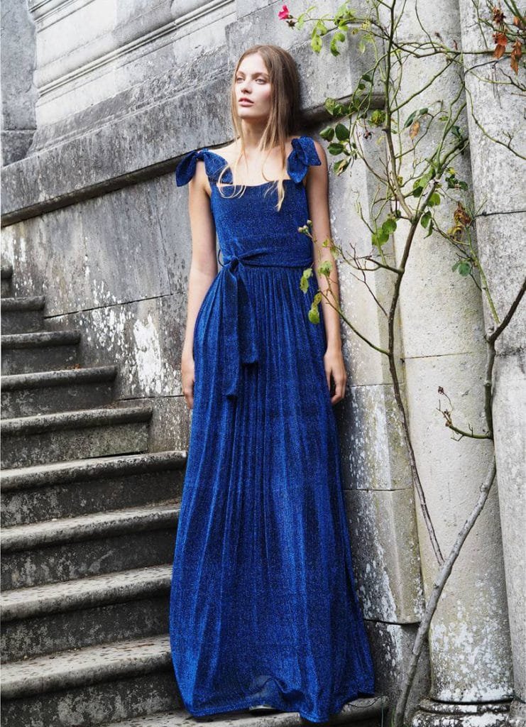 image of a perfect blue long dress by georgia hardinge as a gift for  Valentine’s Day