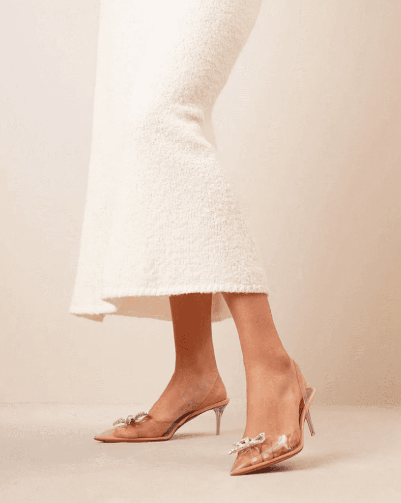 SAVANNAHS clear mule heels.