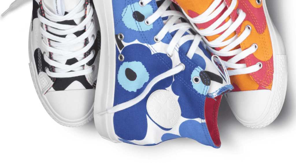 Marimekko printed sneakers.