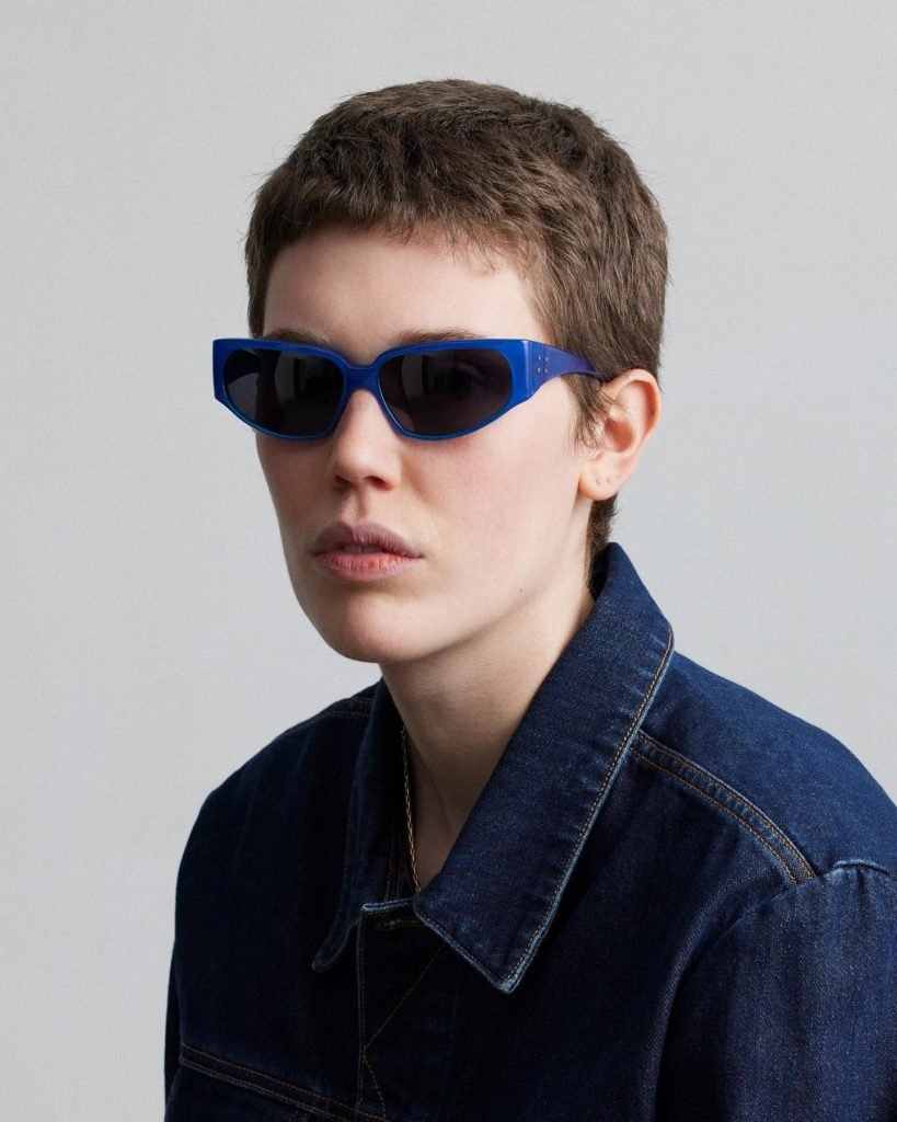 Blue sun shaded at boutiques of brussels