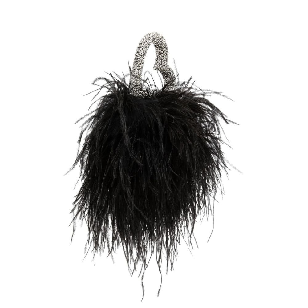Love Feather Pouch Black