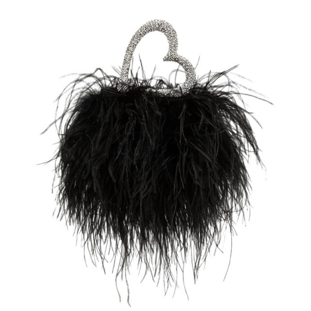 Love Feather Pouch Black