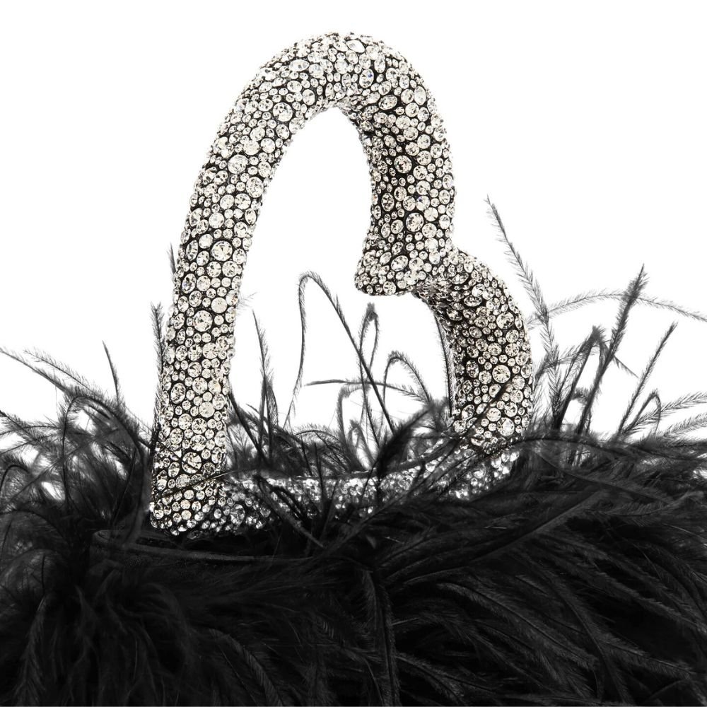 Love Feather Pouch Black