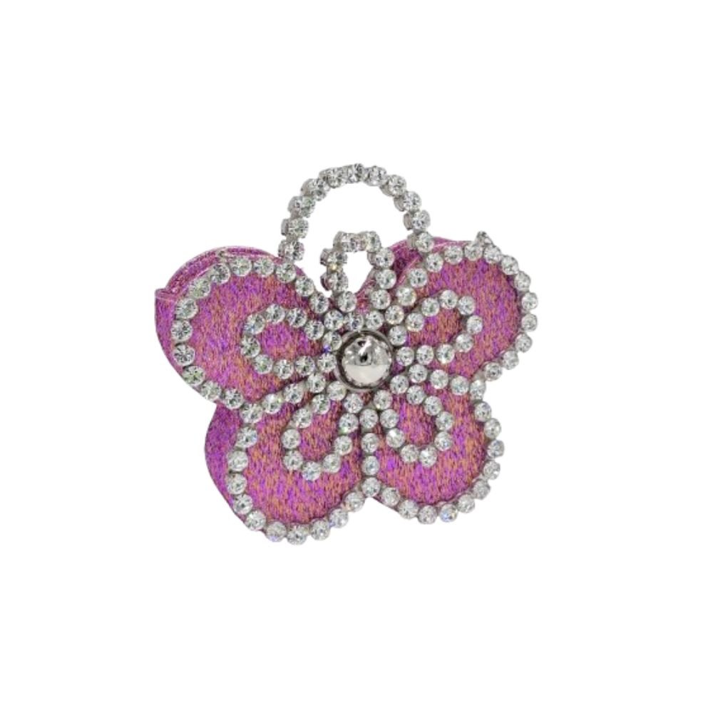 Mini Flower Clutch- Jacquard Pink (1)