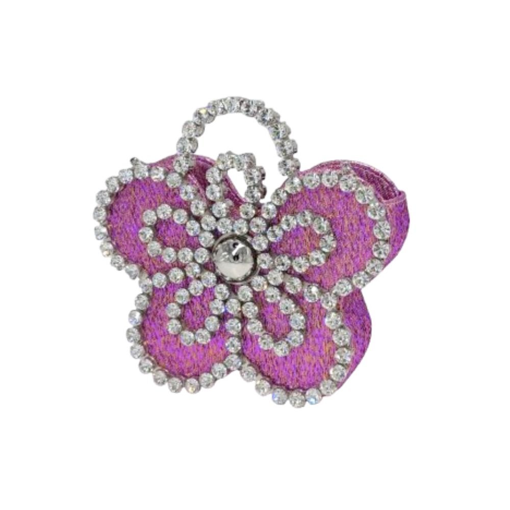 Mini Flower Clutch- Jacquard Pink (2)