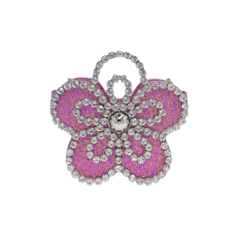 Mini Flower Clutch- Jacquard Pink (3)