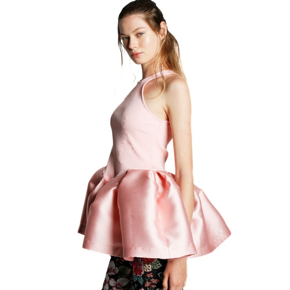 Marques Almeida Mikado Peplum Tank Top Pink - S 3