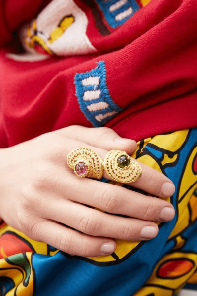 Rianna + Nina jewellery and outfit detail.