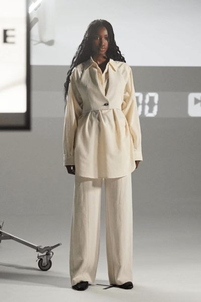 HOPE white monochrome outfit.