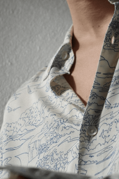 HOPE button shirt with print.