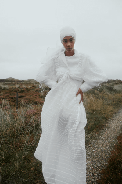 Cecilie Bahnsen white outfit.