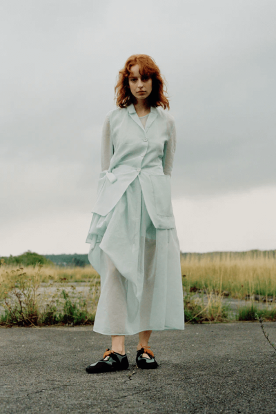 Cecilie Bahnsen teal dress.