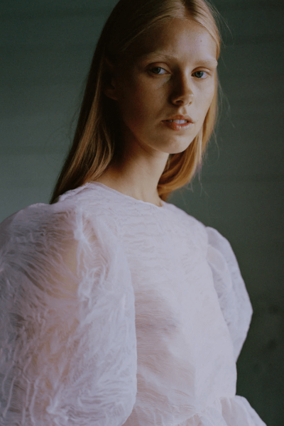 Cecilie Bahnsen pink dress detail.