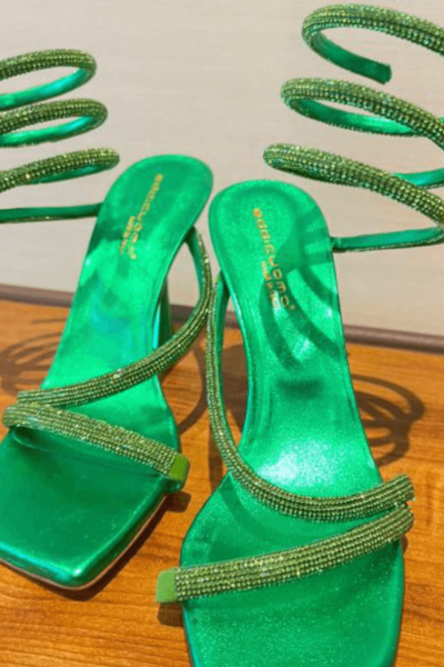 Eddicuomo wrap-around heeled sandals.